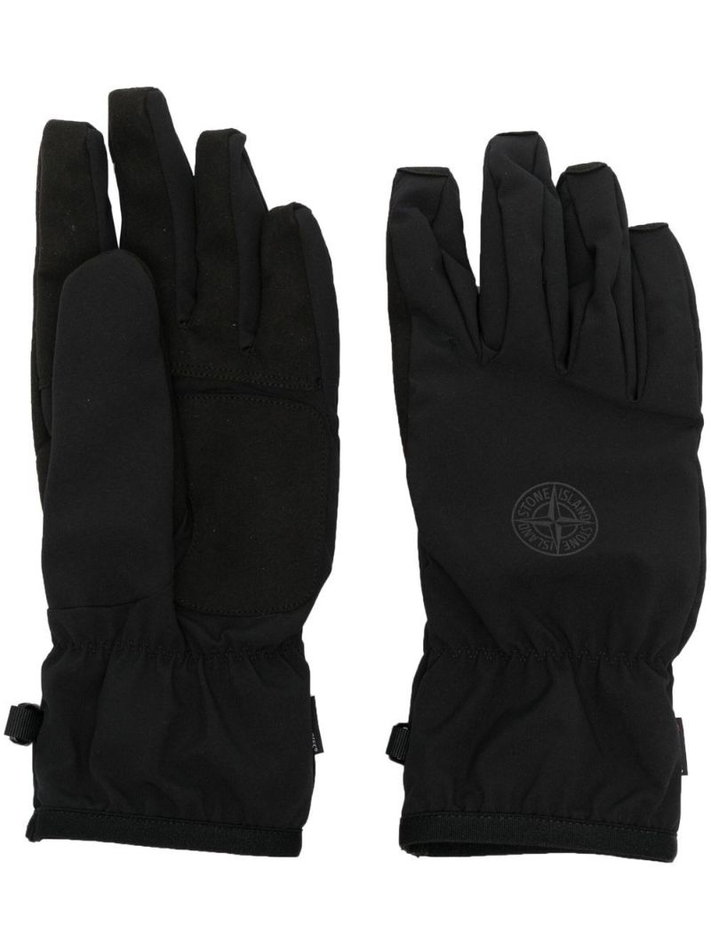 Black Logo-embroidered Gloves