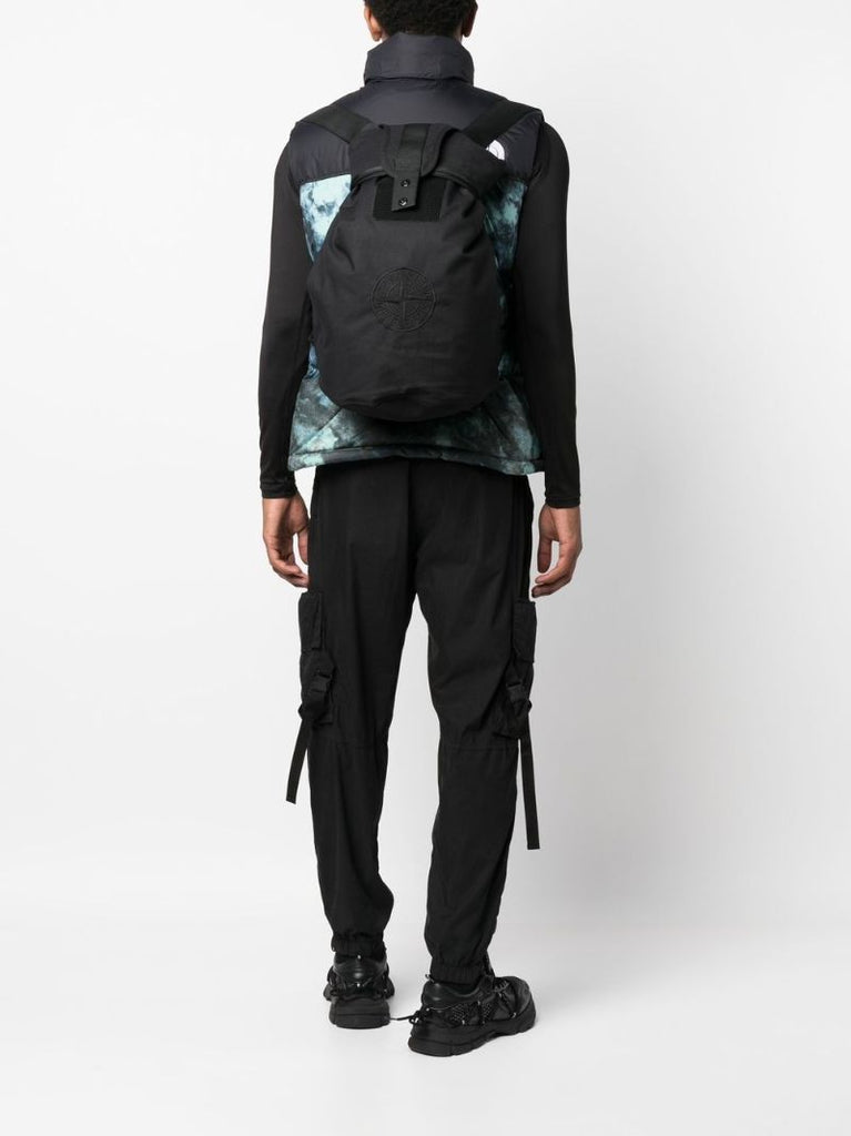 Black Logo-embroidered Backpack