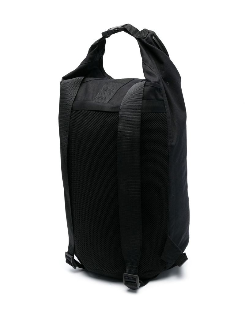 Black Logo-embroidered Backpack