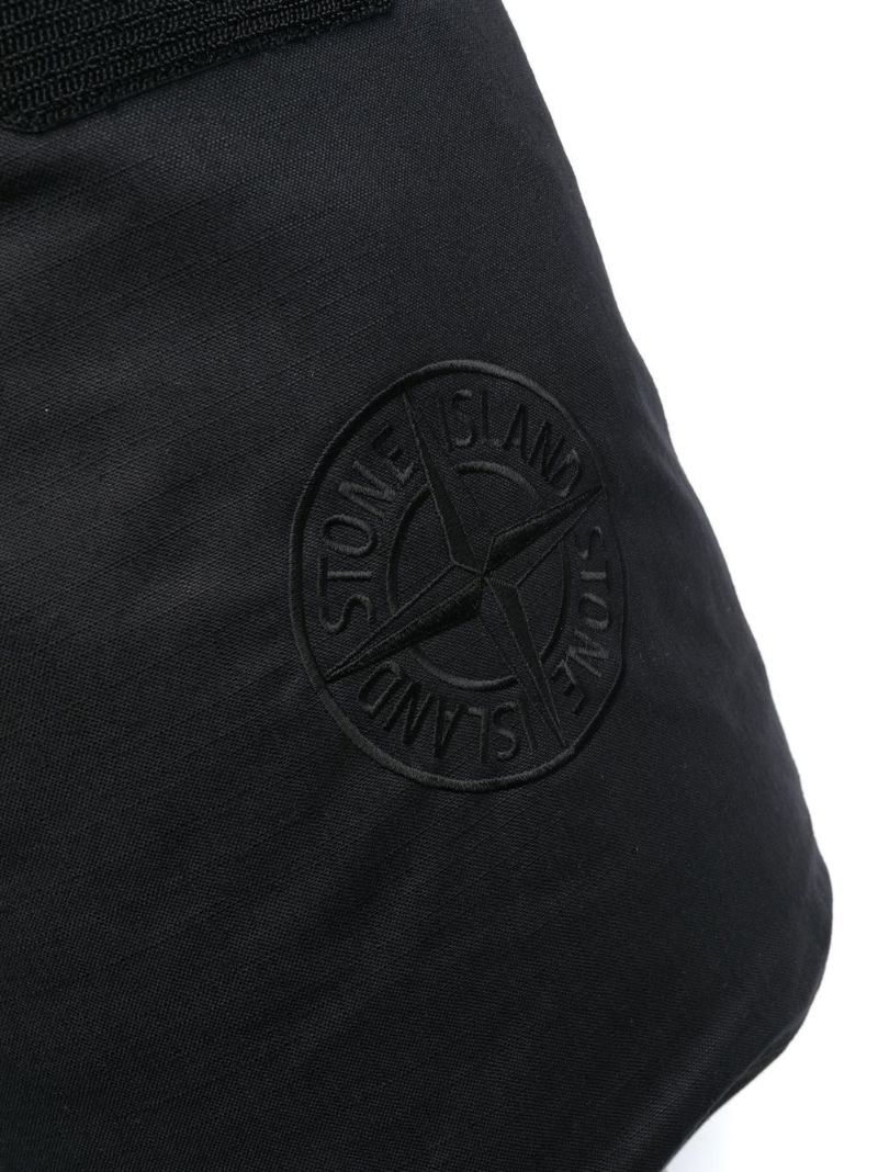 Black Logo-embroidered Backpack