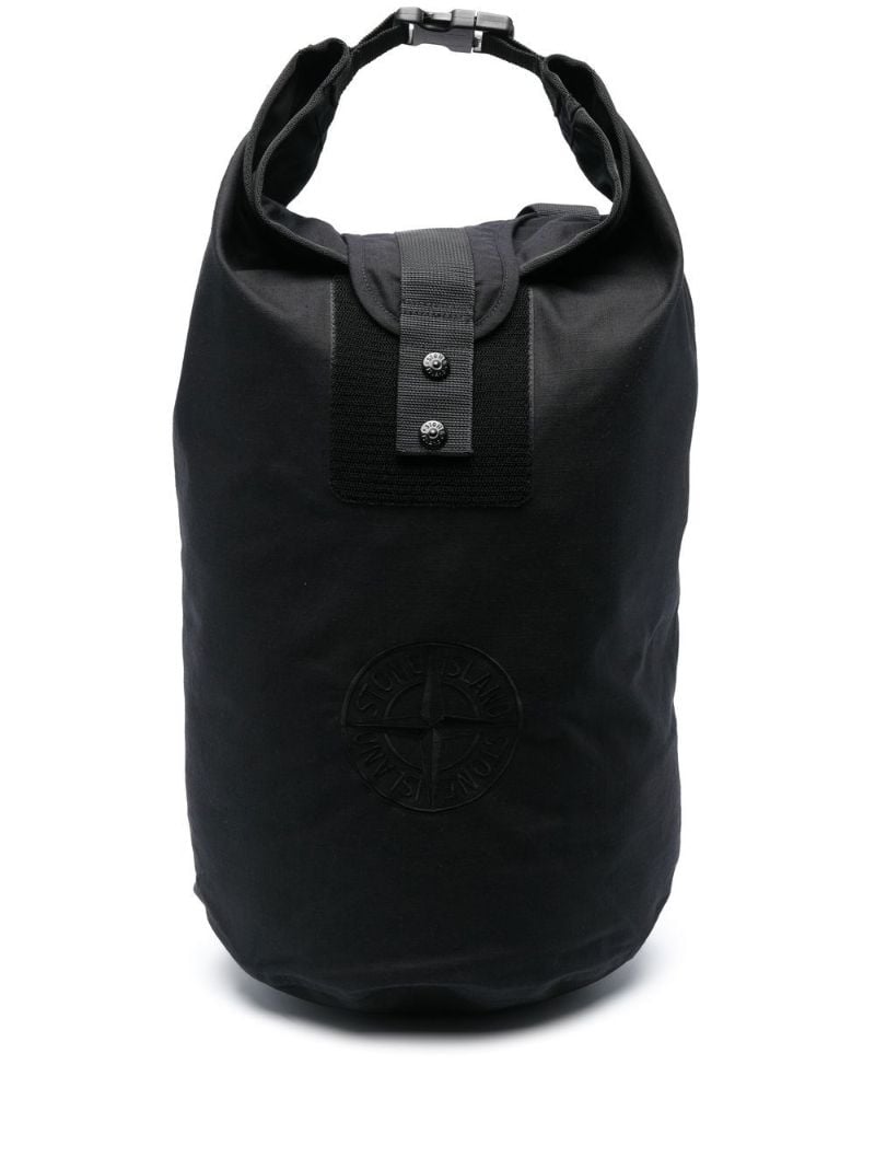 Black Logo-embroidered Backpack