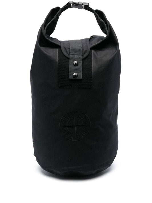 Black Logo-embroidered Backpack