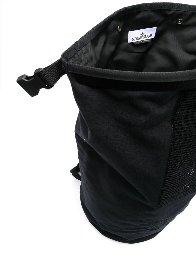 Black Logo-embroidered Backpack