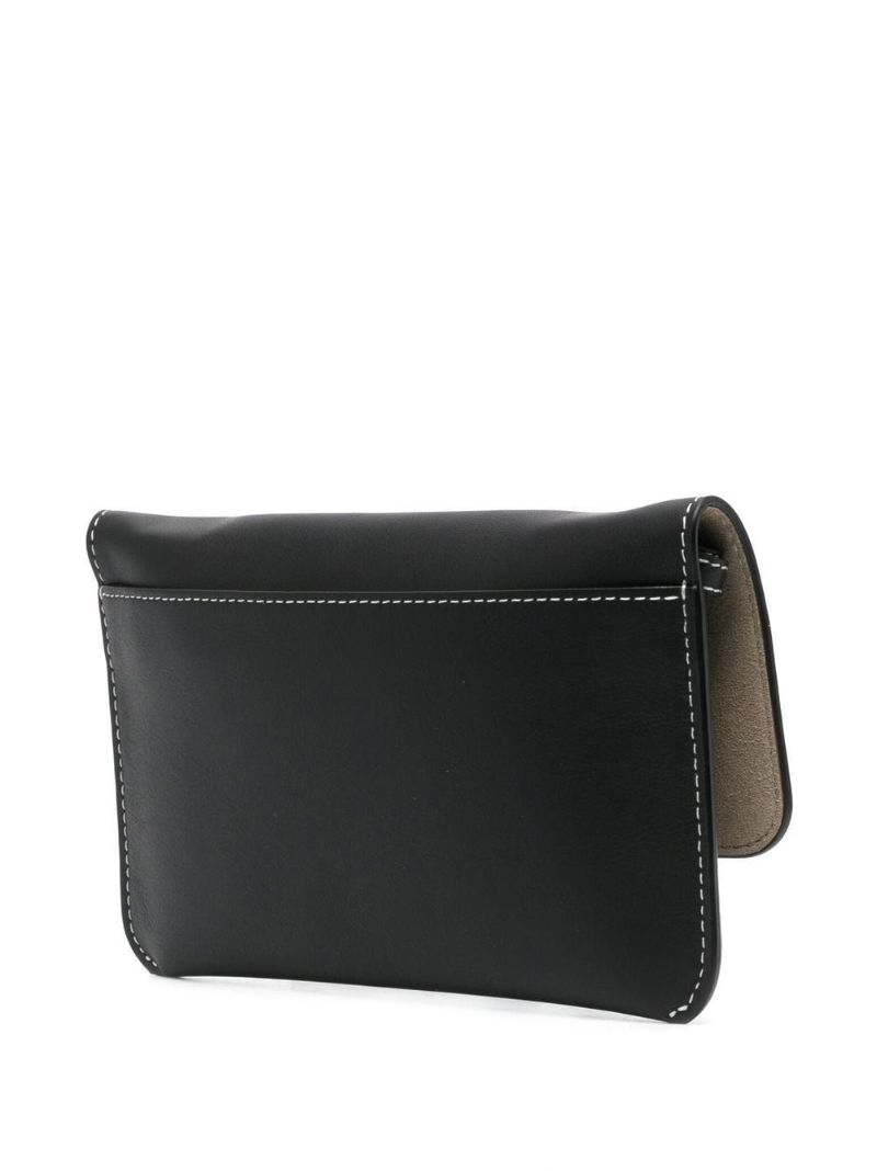 Black Leather Chain Phone Bag