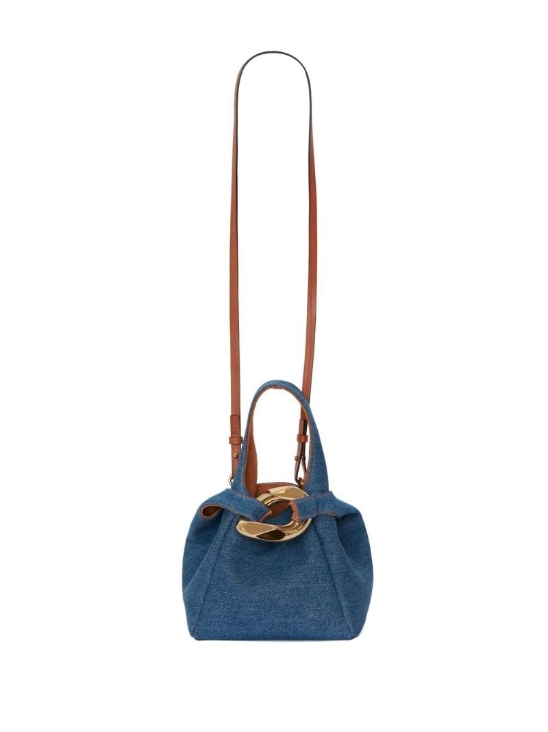 Blue Chain Link Reversible Cross Body Bag