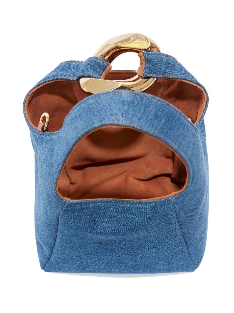 Blue Chain Link Reversible Cross Body Bag