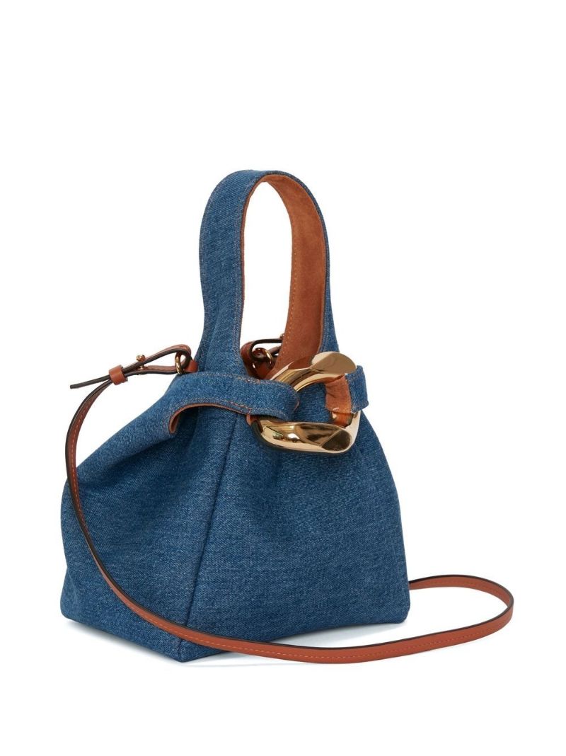 Blue Chain Link Reversible Cross Body Bag