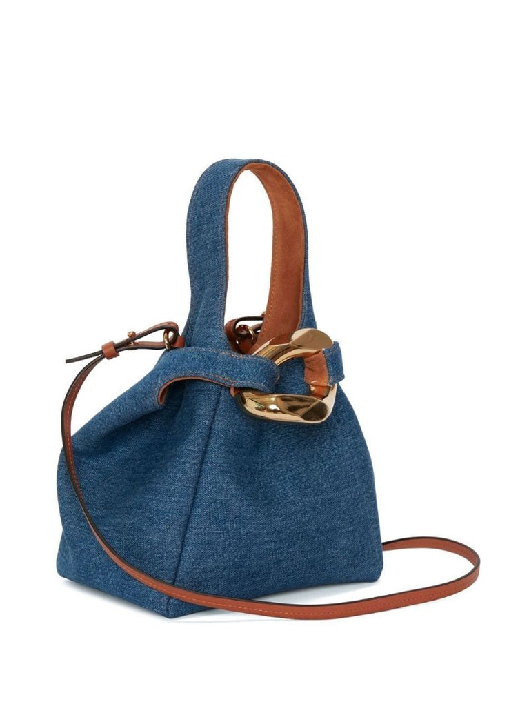 Blue Chain Link Reversible Cross Body Bag