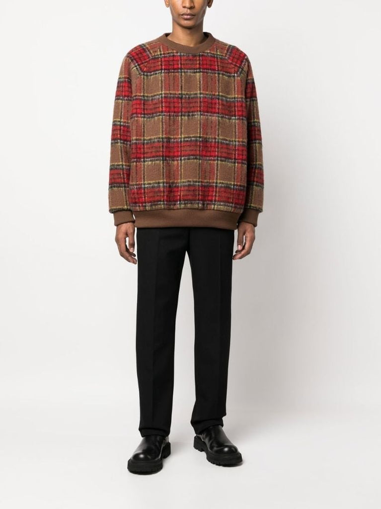 Brown Plaid Sweatshirt