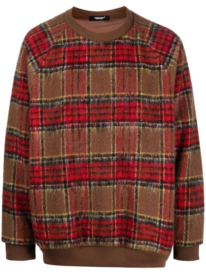 Brown Plaid Sweatshirt