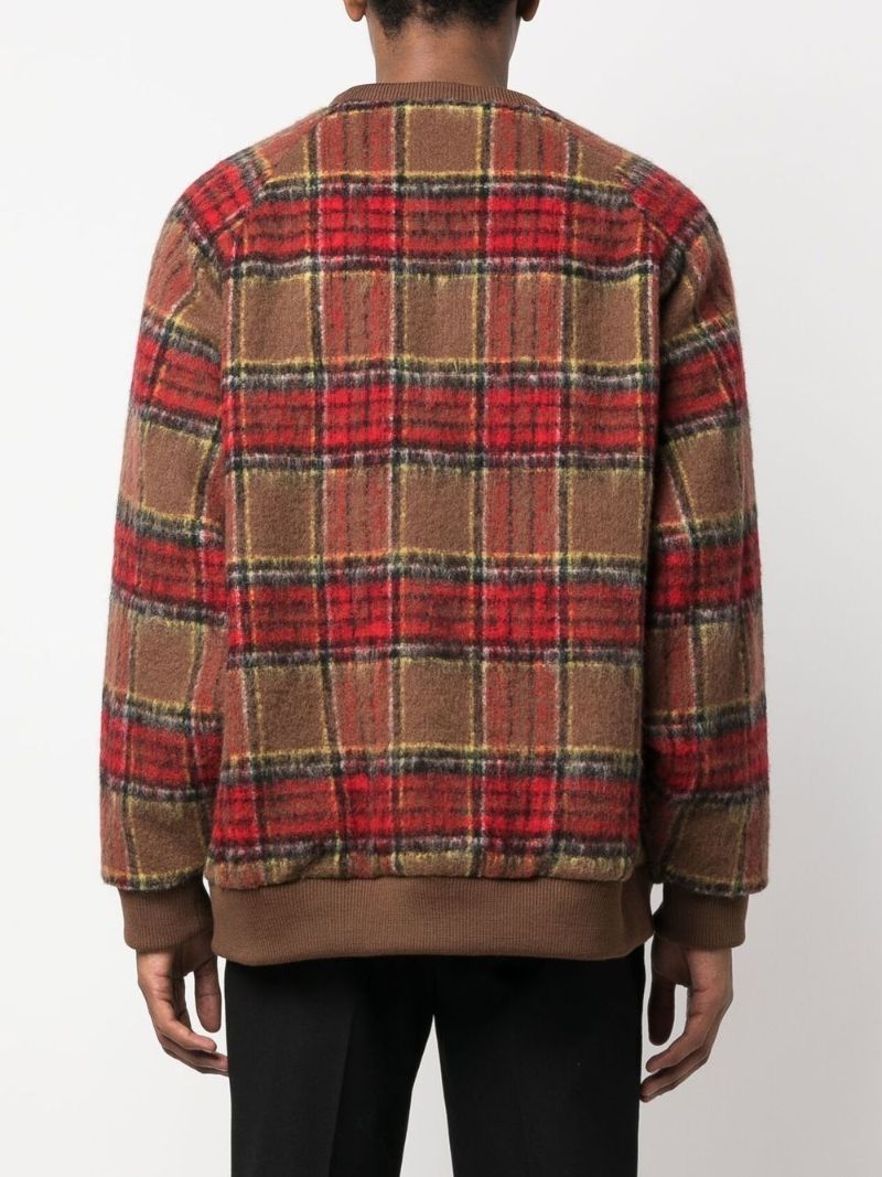 Brown Plaid Sweatshirt