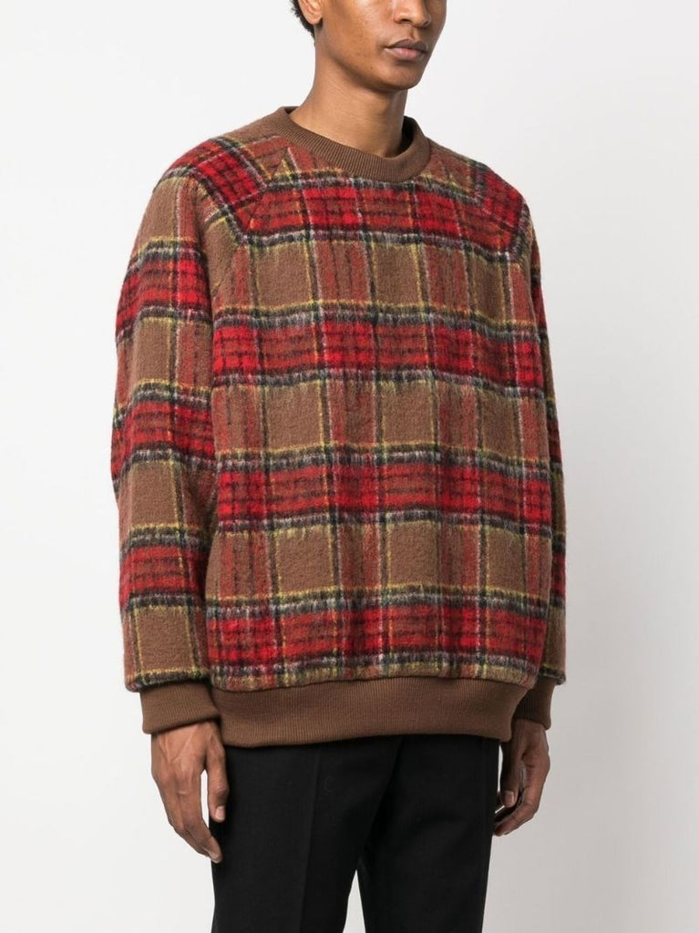 Brown Plaid Sweatshirt