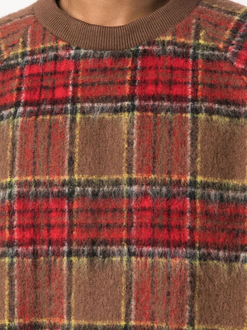 Brown Plaid Sweatshirt
