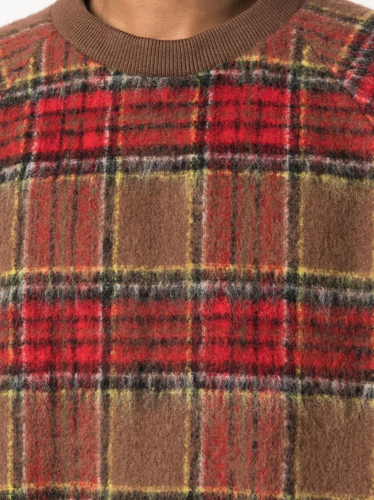 Brown Plaid Sweatshirt