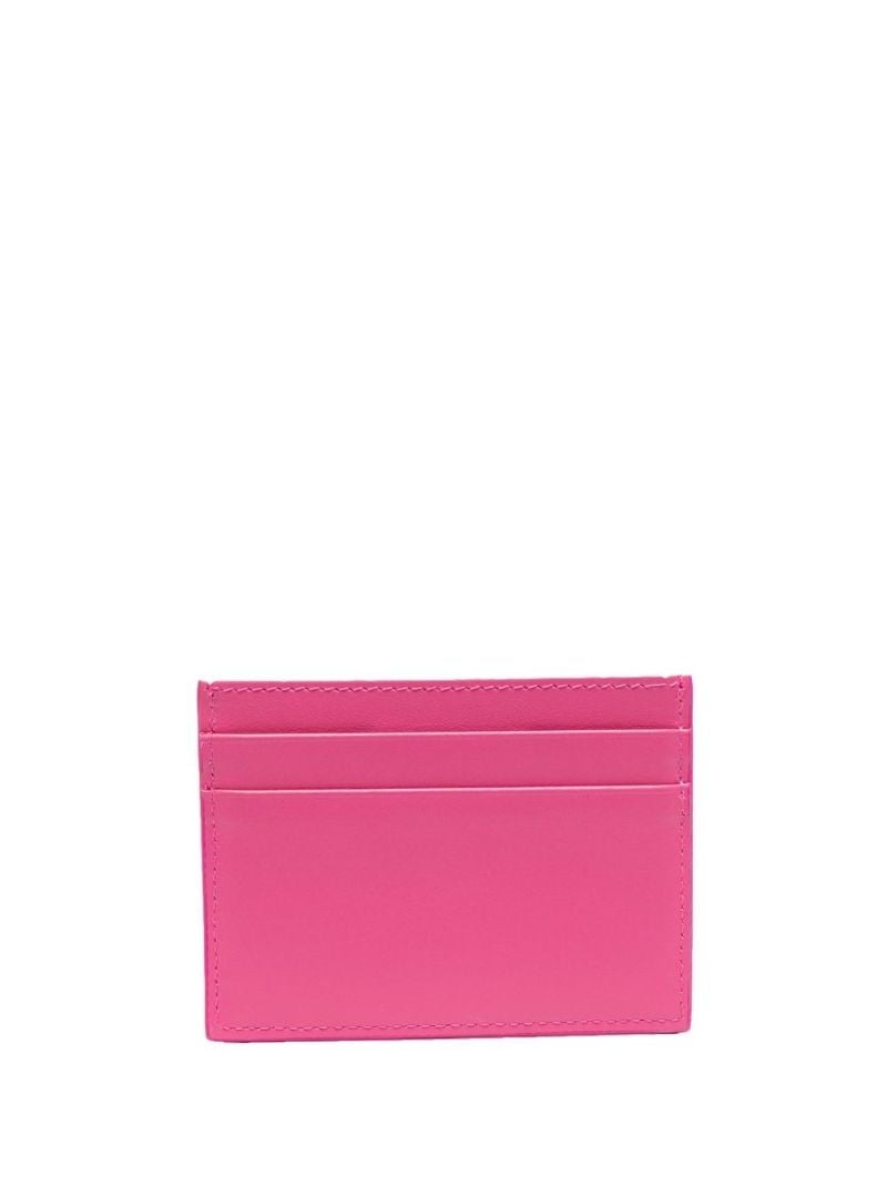 Pink Logo Leather Card Holder