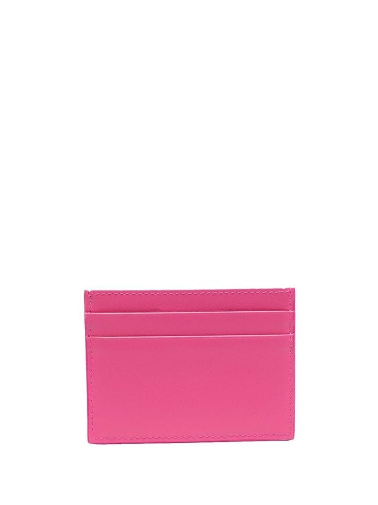 Pink Logo Leather Card Holder