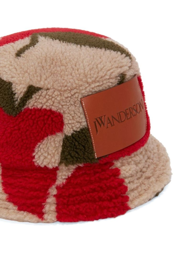 Neutral Apple-print Bucket Hat