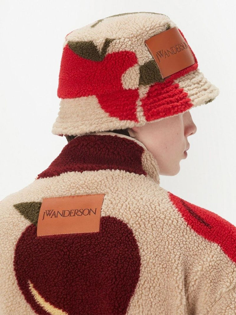 Neutral Apple-print Bucket Hat