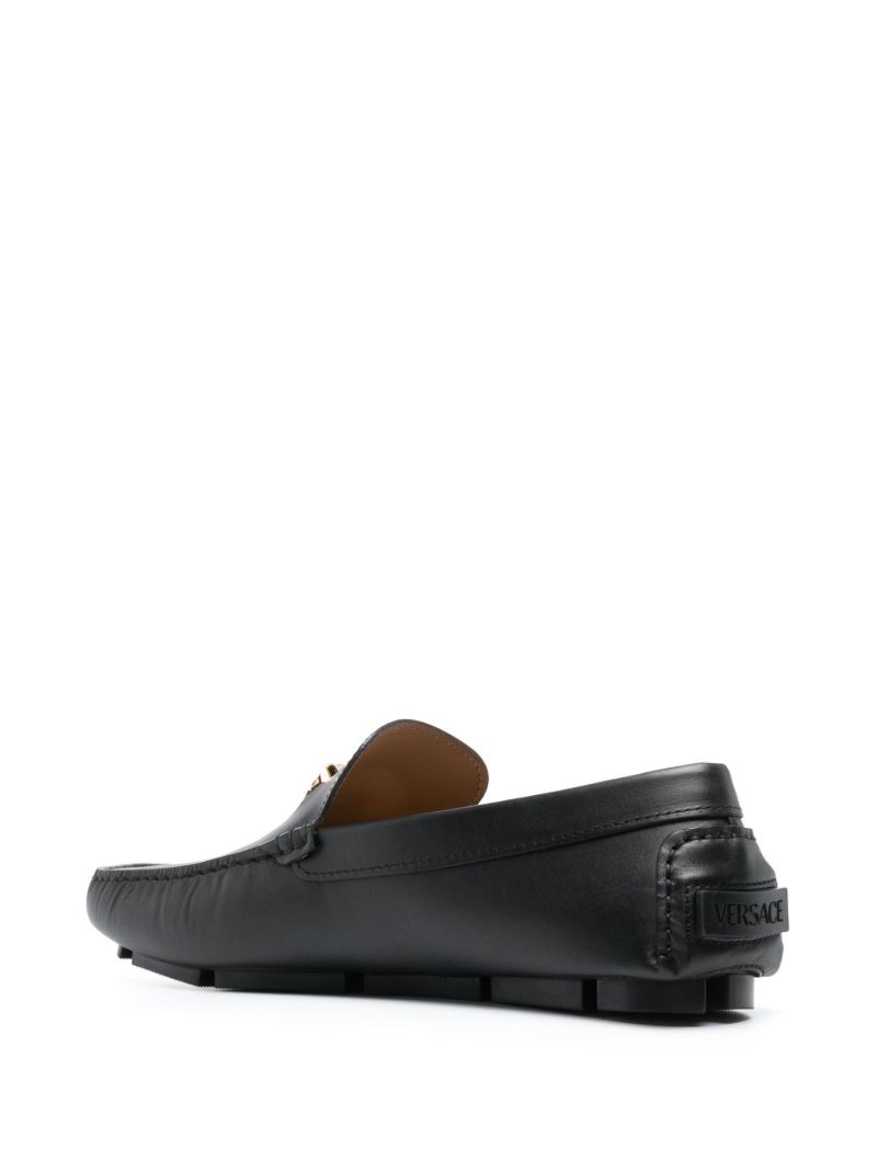 Black Medusa Head Plaque Loafers