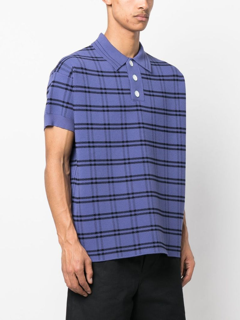 Blue Trifa Check Polo Shirt