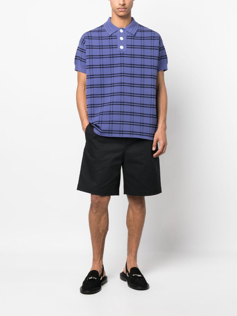 Blue Trifa Check Polo Shirt