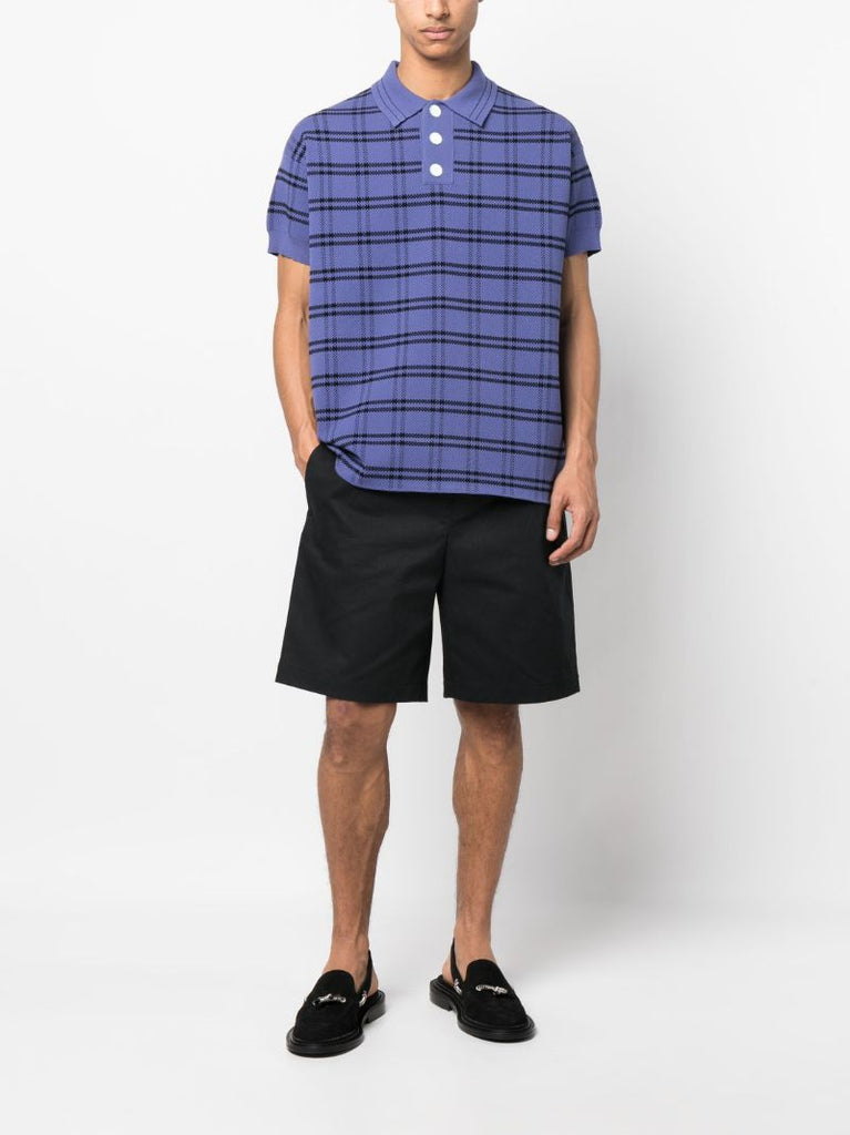 Blue Trifa Check Polo Shirt