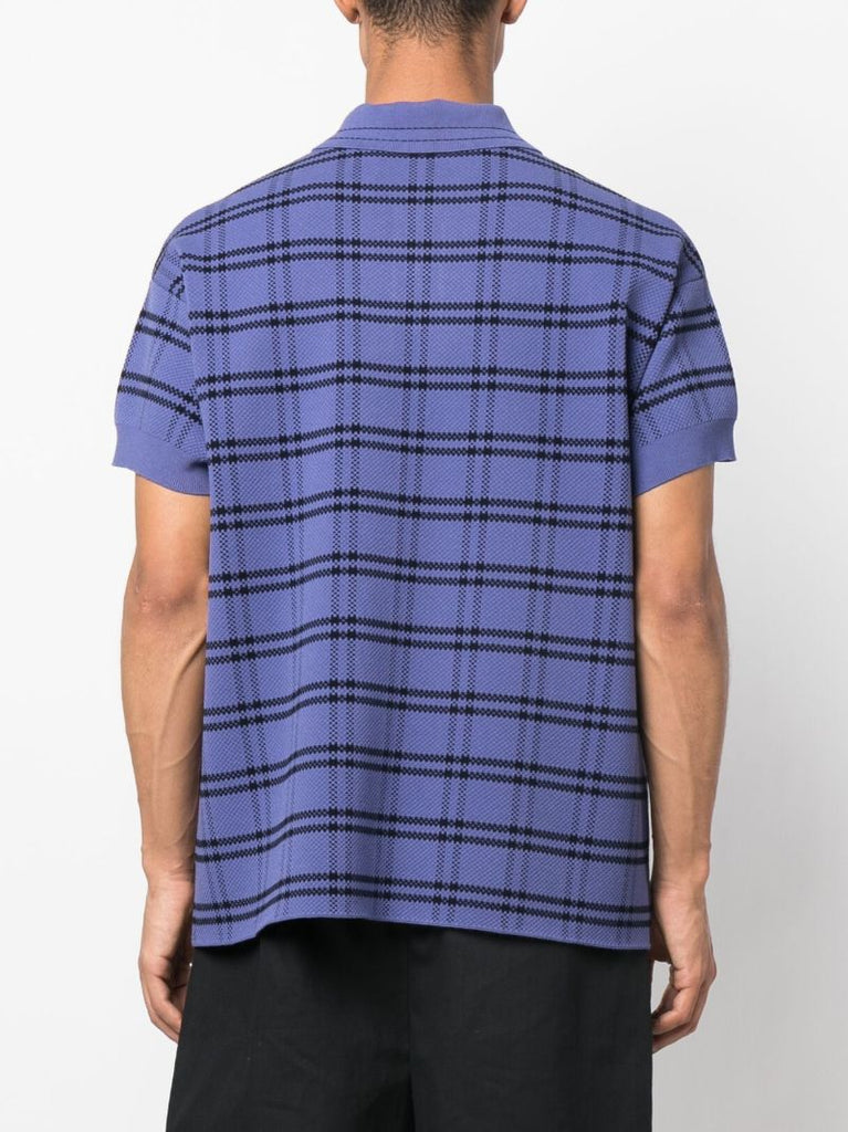 Blue Trifa Check Polo Shirt