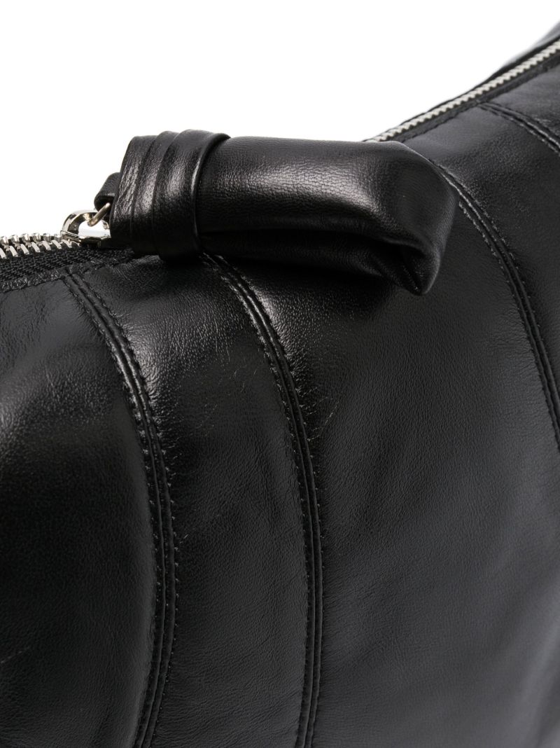 Black Croissant Leather Shoulder Bag