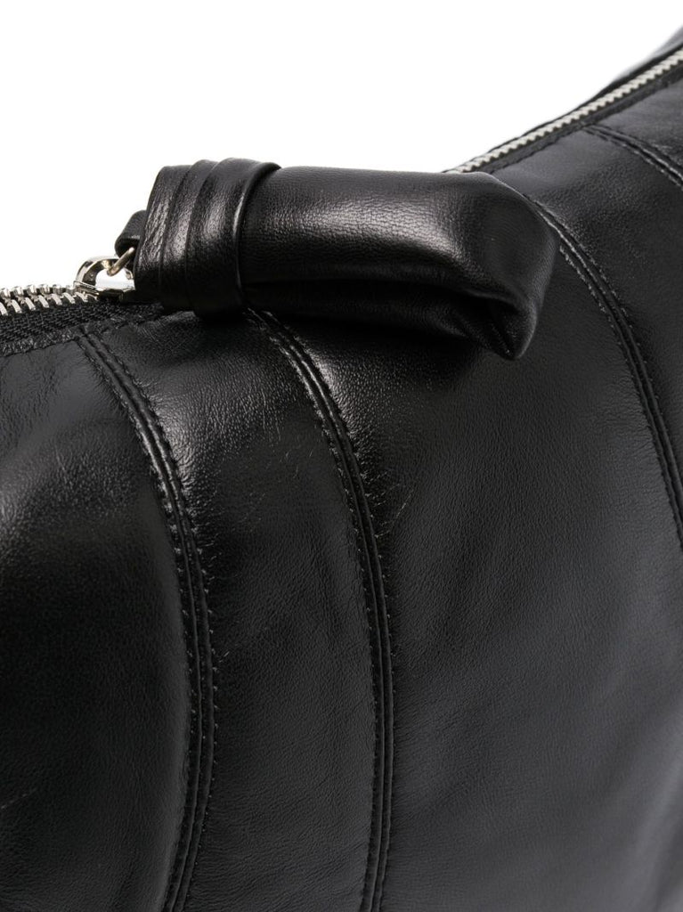 Black Croissant Leather Shoulder Bag