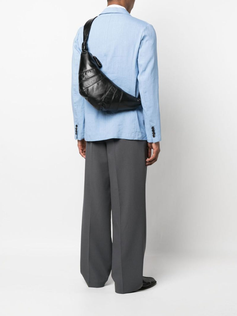 Black Croissant Leather Shoulder Bag
