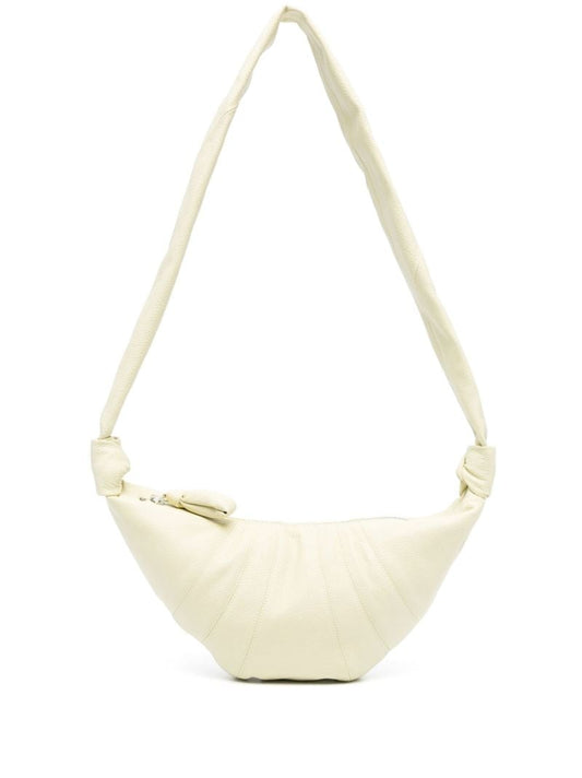 Yellow Croissant Small Leather Shoulder Bag