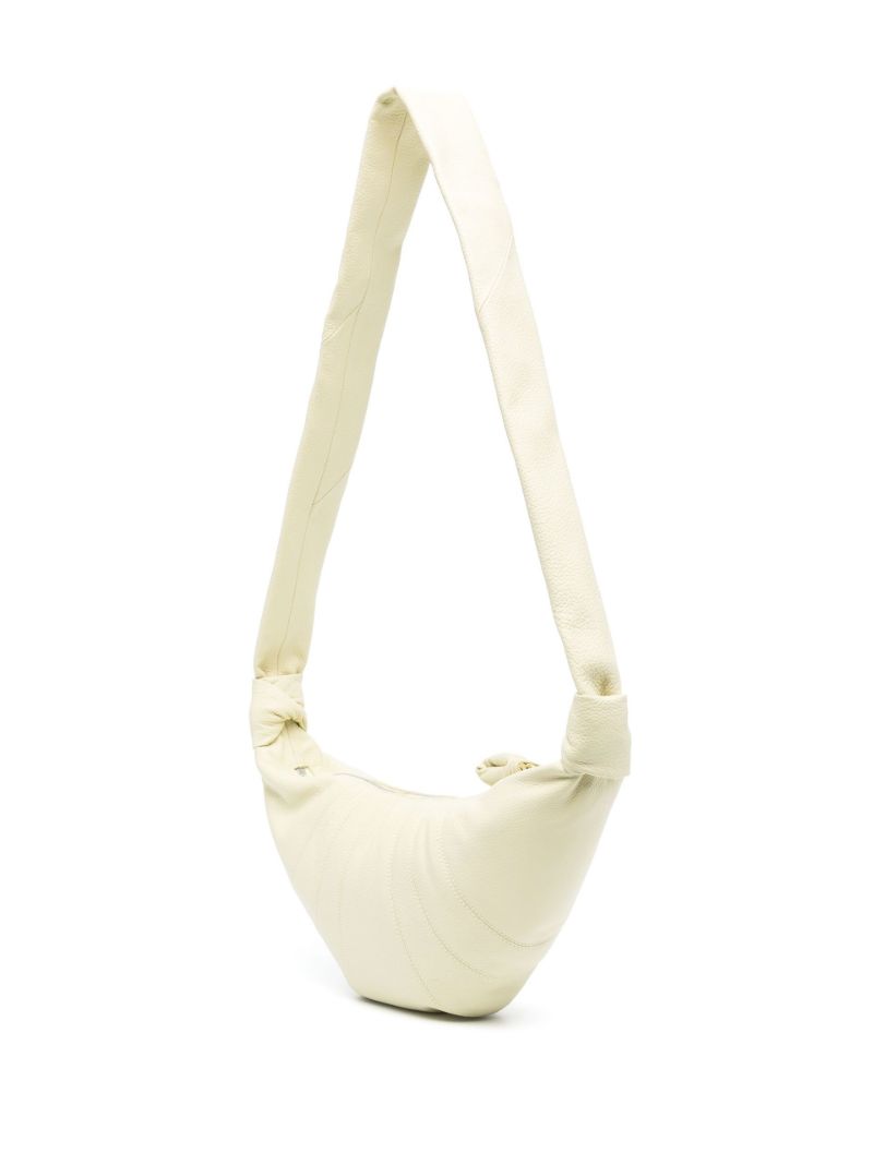 Yellow Croissant Small Leather Shoulder Bag