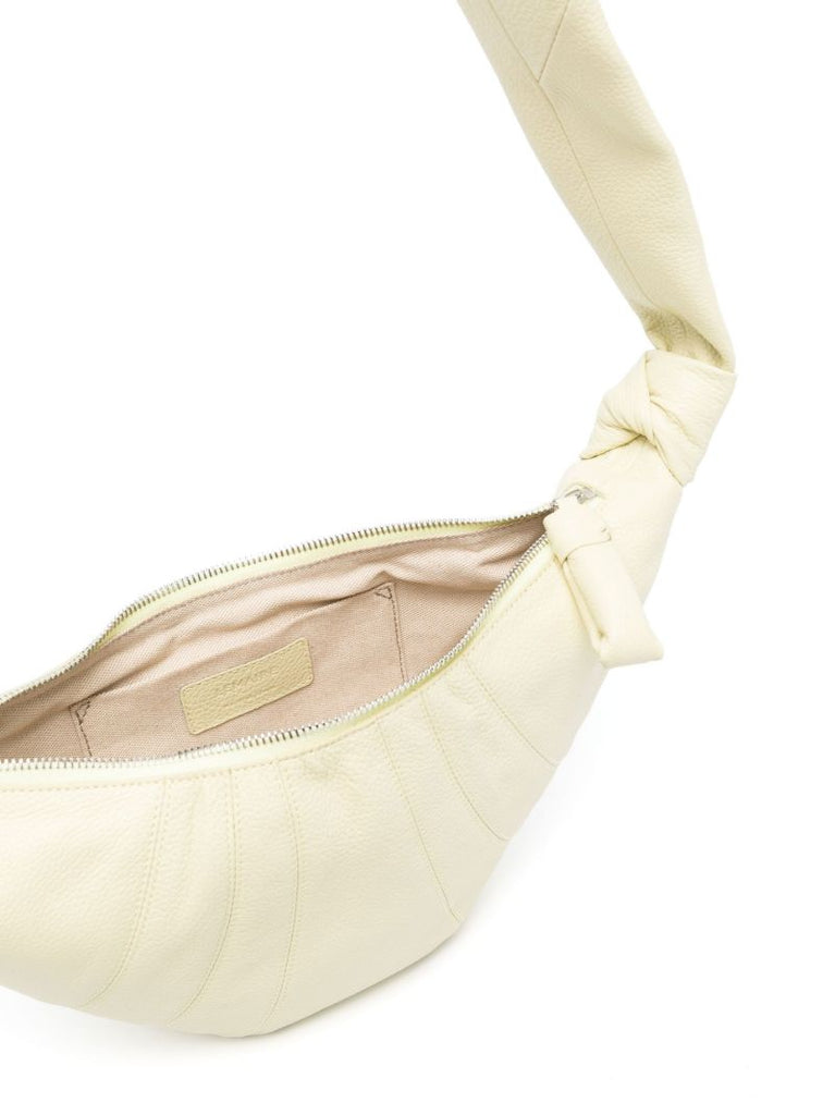 Yellow Croissant Small Leather Shoulder Bag