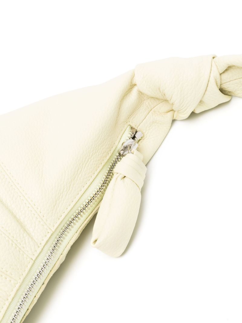 Yellow Croissant Small Leather Shoulder Bag