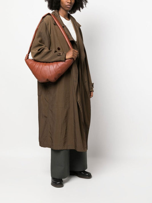 Brown Croissant Leather Shoulder Bag