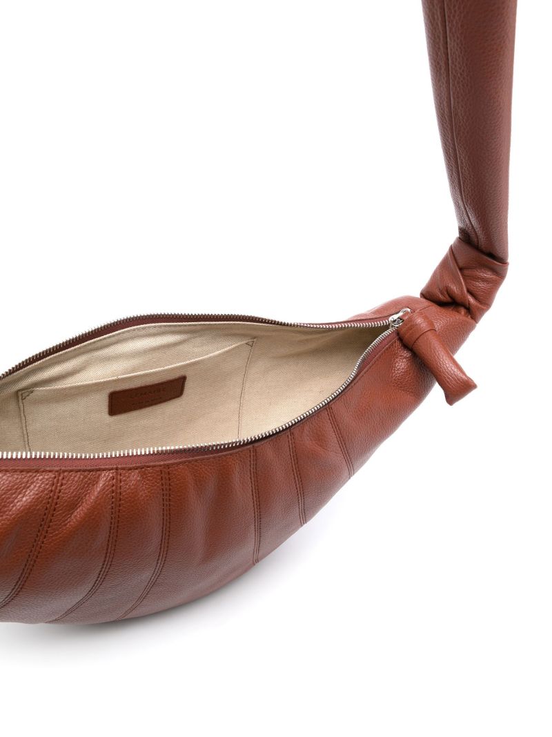 Brown Croissant Leather Shoulder Bag