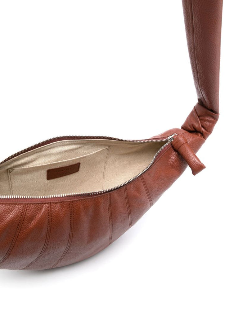 Brown Croissant Leather Shoulder Bag