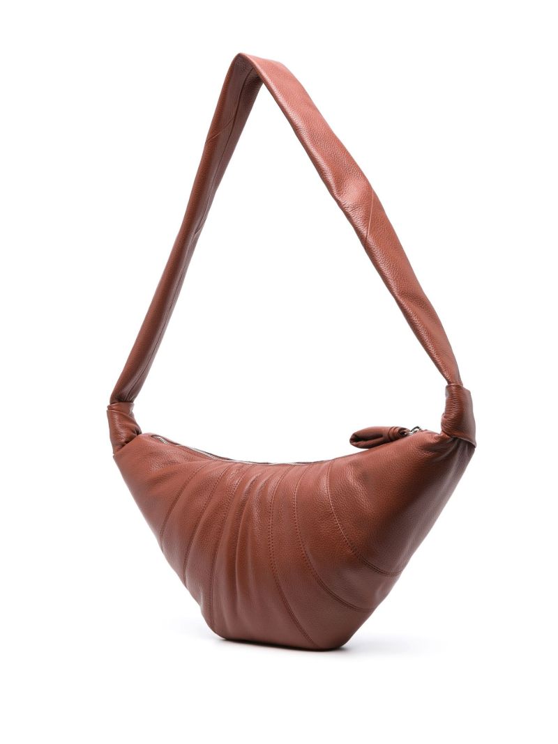 Brown Croissant Leather Shoulder Bag