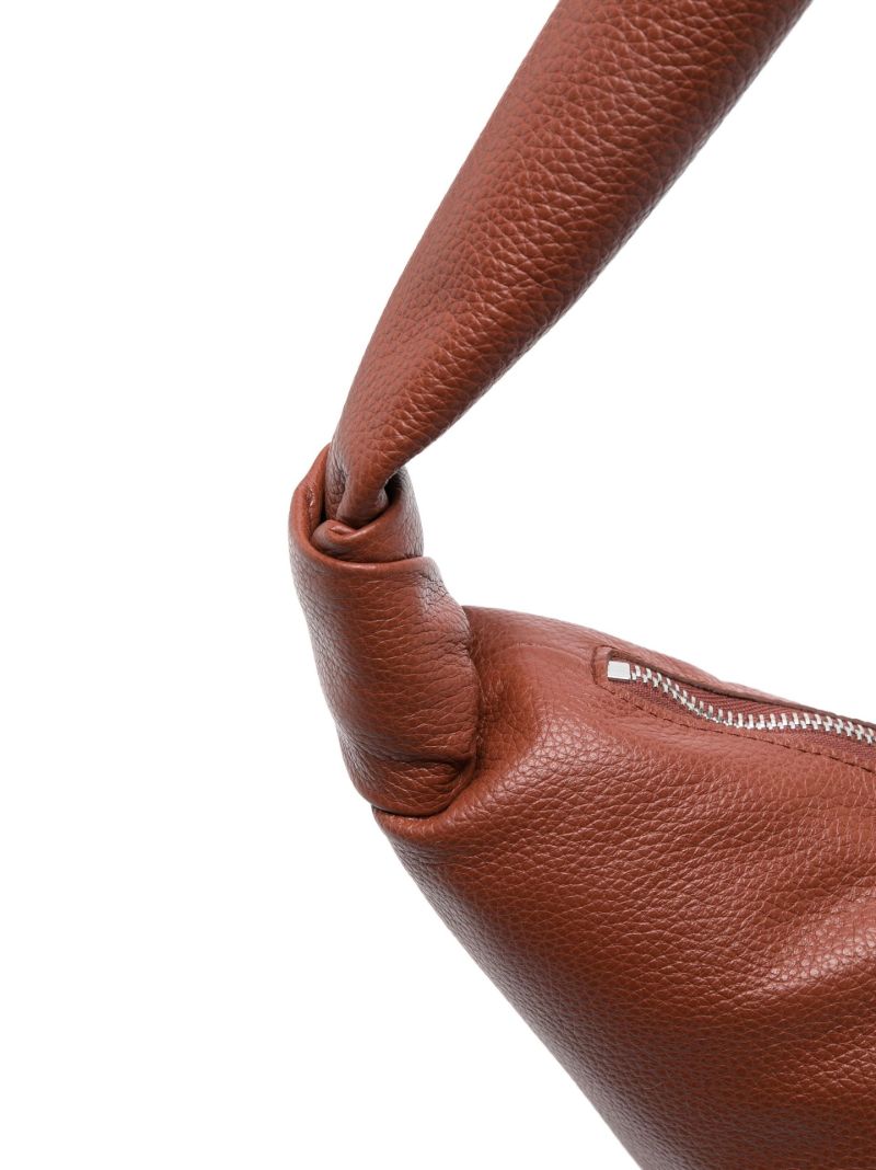 Brown Croissant Leather Shoulder Bag