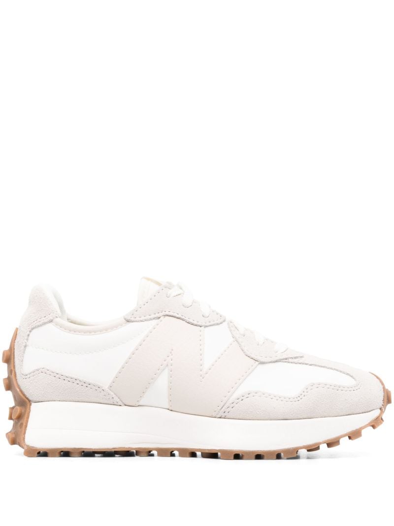 Grey 327 Panelled Low Top Sneakers
