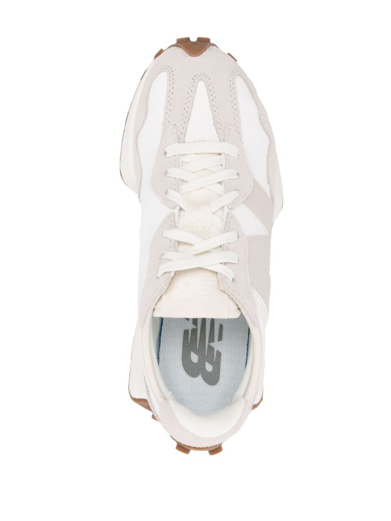 Grey 327 Panelled Low Top Sneakers