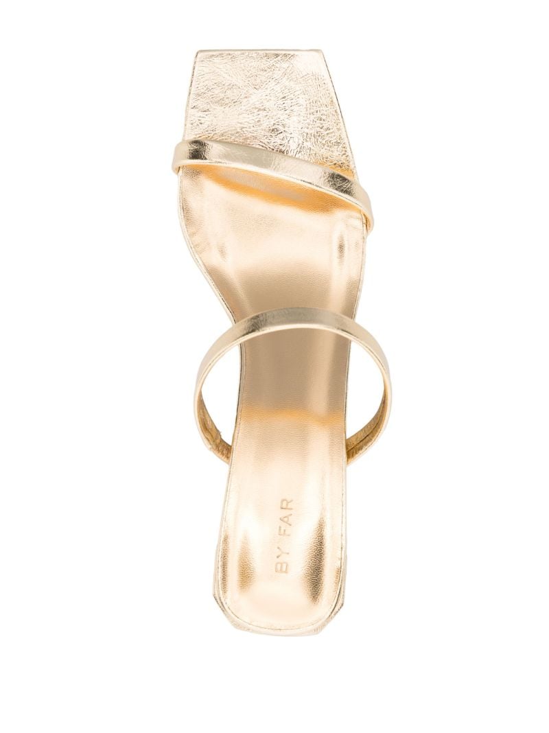 Gold Tanya 67 Metallic Leather Sandals
