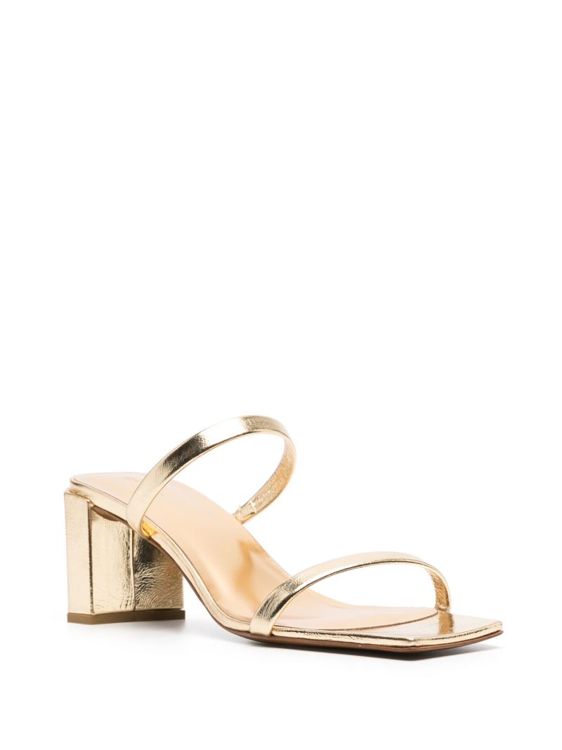 Gold Tanya 67 Metallic Leather Sandals