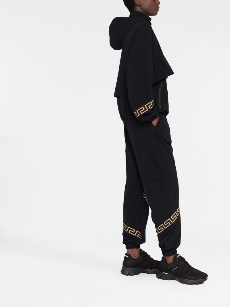 Black Greca Print Track Jacket