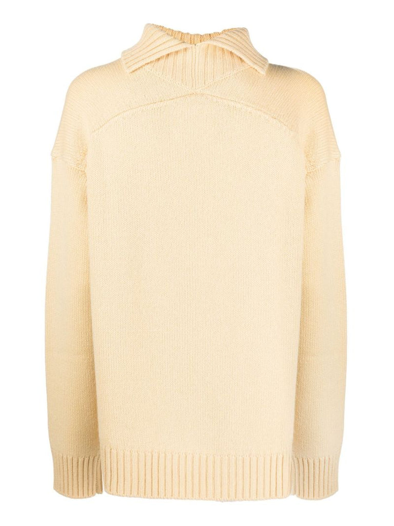 Yellow Roll-neck Cashmere Sweater