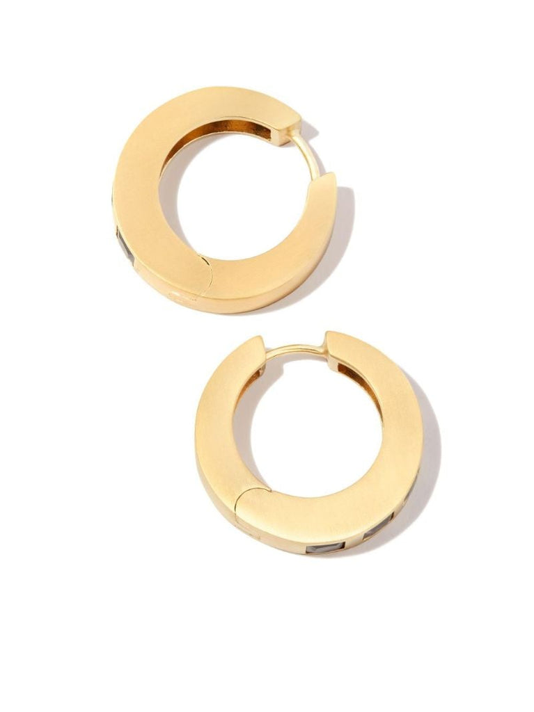 Gold-plated Arch Crystal Hoop Earrings
