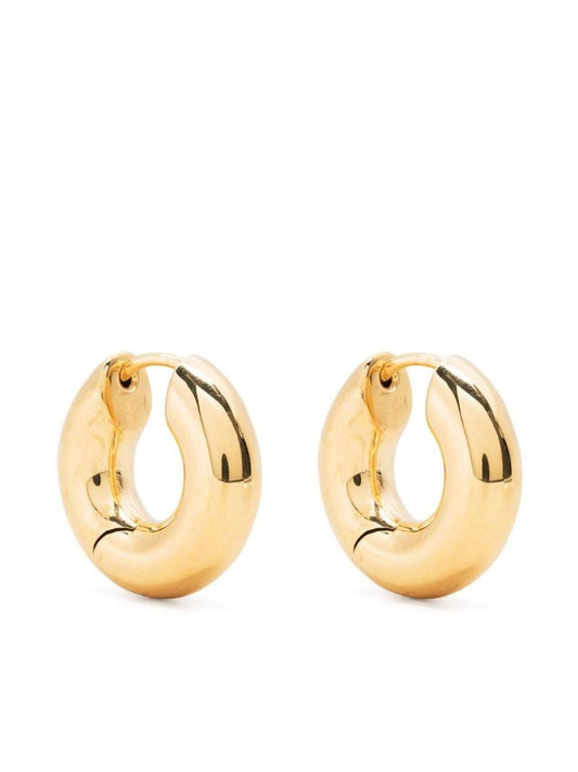 Gold-plated Medium Chunky Hoop Earrings