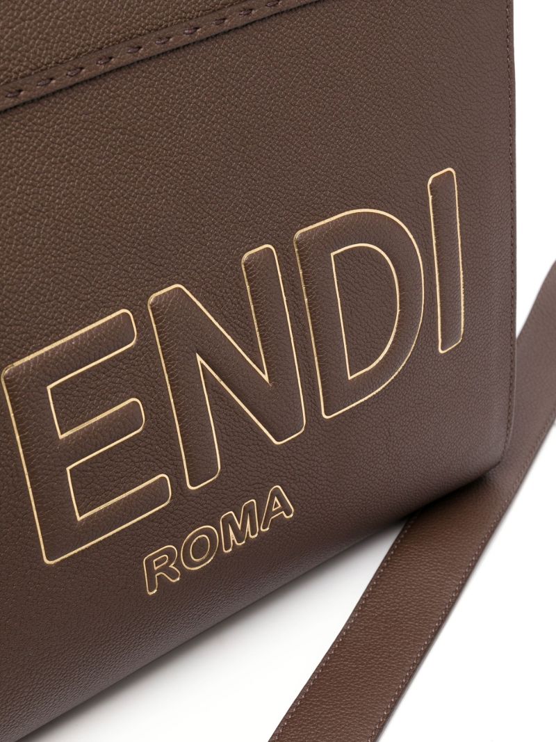 Brown Medium Sunshine Leather Tote Bag