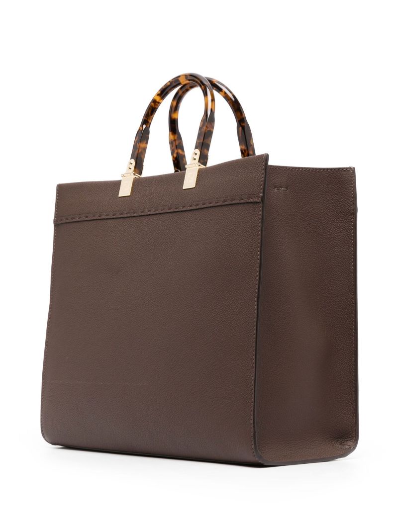 Brown Medium Sunshine Leather Tote Bag