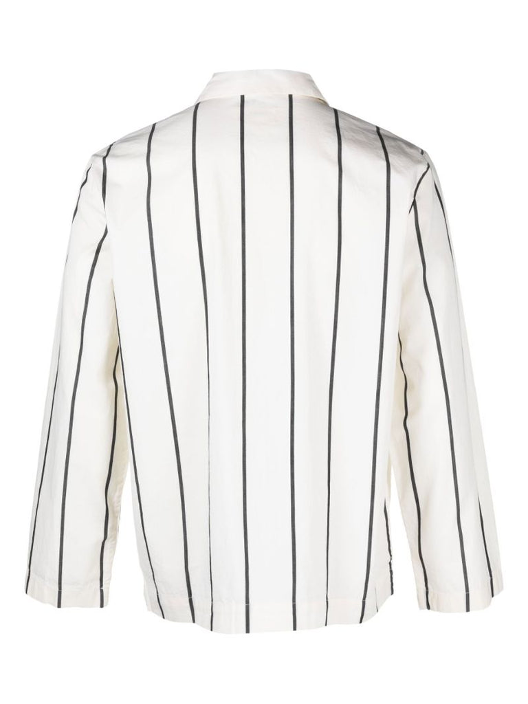 White Striped Organic Cotton Pyjama Shirt